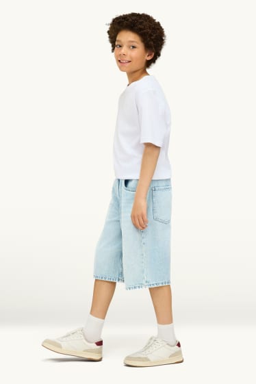 Children Boys - Denim Bermuda shorts - light blue