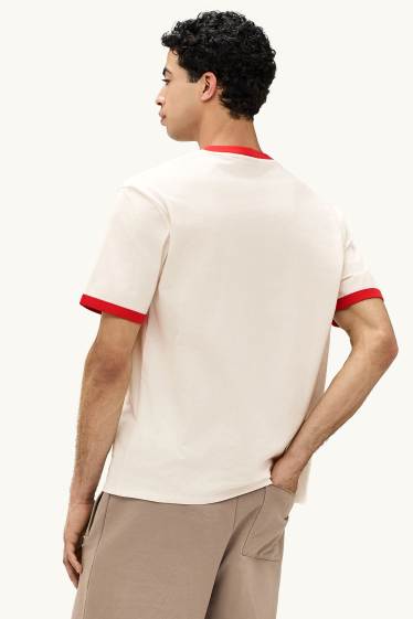 Hommes - T-shirt - relaxed fit - blanc