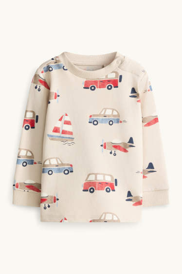 Bebeluși - băieți - Vehicul - tricou cu mânecă lungă bebeluși - bej