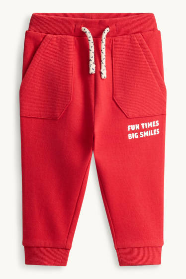 Baby: jongens - Baby joggingbroek - rood