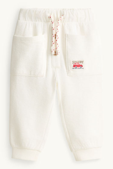 Bebeluși - băieți - Pantaloni de trening bebeluși - alb