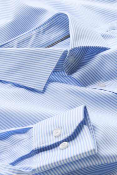 Herren - Businesshemd - Regular Fit - Kent - gestreift - blau / weiß