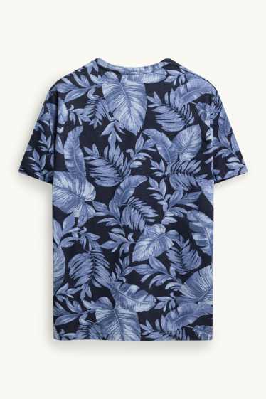 Heren - T-shirt - donkerblauw