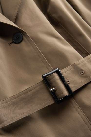 Dames - Trenchcoat - waterafstotend - kaki