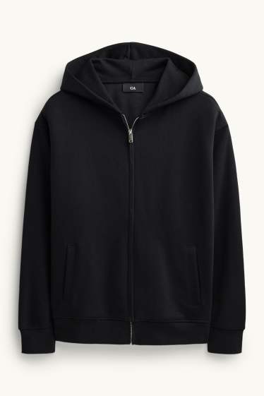 Herren - Sweatjacke mit Kapuze - schwarz