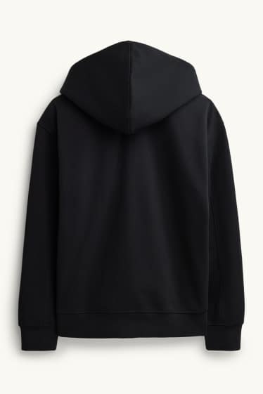 Herren - Sweatjacke mit Kapuze - schwarz