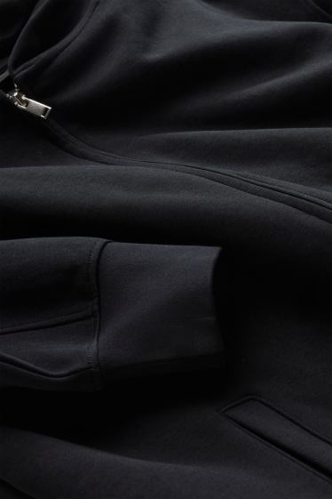 Herren - Sweatjacke mit Kapuze - schwarz