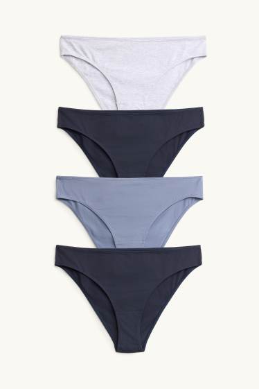 Dames - Set van 3 - slip - blauw