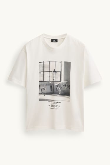 Uomo - T-shirt - relaxed fit - bianco