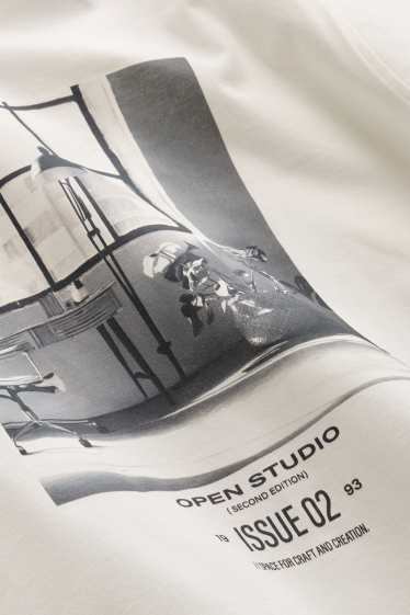 Uomo - T-shirt - relaxed fit - bianco
