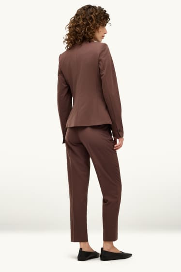 Damen - Business-Hose - Mid Waist - Cigarette Fit - braun