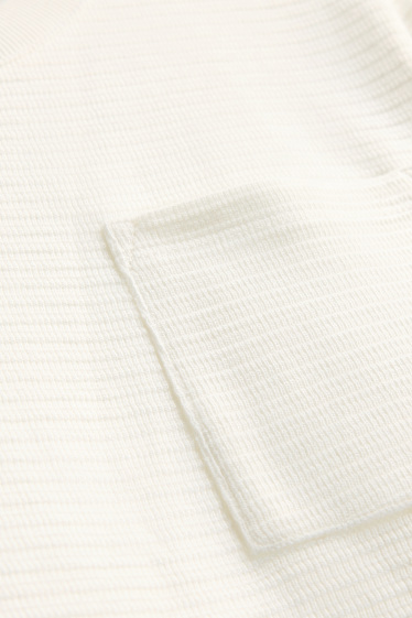 Enfants garçons - T-shirt - finition texturée - blanc