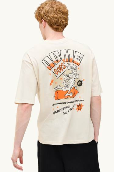 Herren - T-Shirt - Oversized - Looney Tunes - beige