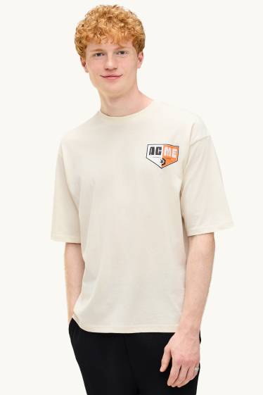 Herren - T-Shirt - Oversized - Looney Tunes - beige