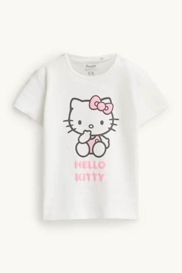 Miminka - dívky - Hello Kitty - pyžamo pro miminka - 2dílné - bílá/růžová