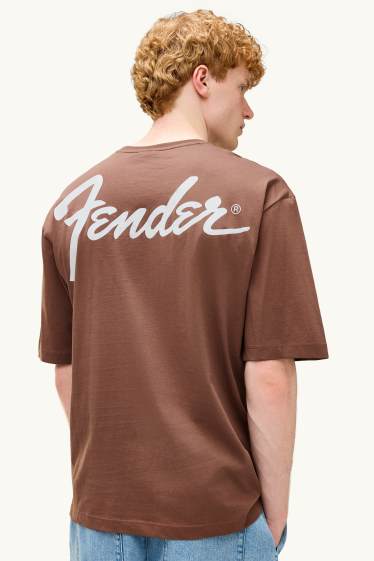 Men - T-shirt - oversized - Fender - brown