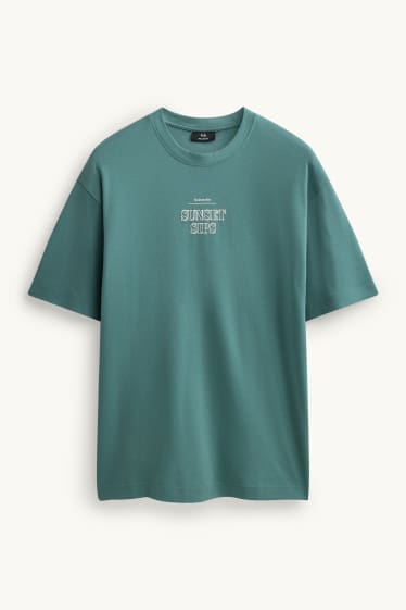 Herren - T-Shirt - Relaxed Fit - petrol