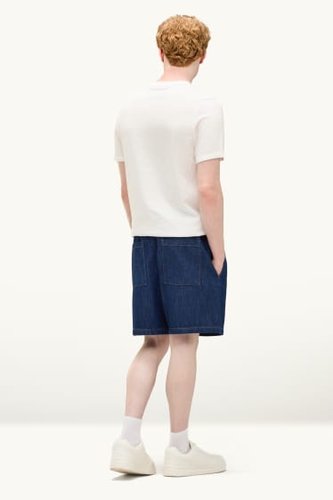 Hommes - Short en jean - jean bleu foncé