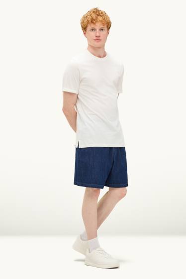 Hommes - Short en jean - jean bleu foncé