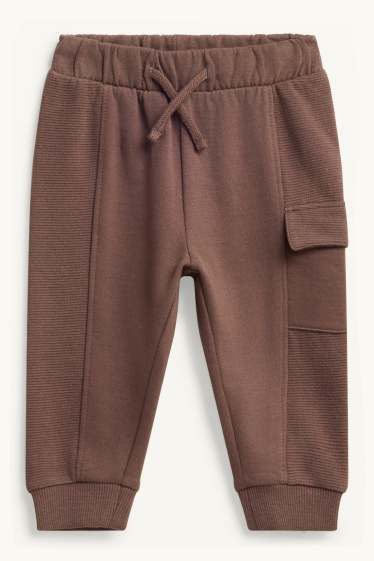 Neonati - Pantaloni sportivi per neonati - marrone scuro
