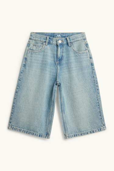 Kinder Mädchen - Jeans-Bermudas - jeansblau