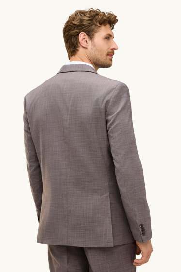 Uomo - Giacca coordinabile - regular fit - tessuto elasticizzato - marrone