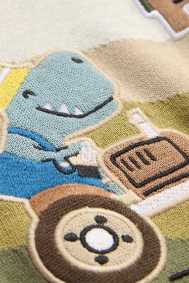 Enfants garçons - Ferme et dinosaure - Pull - beige