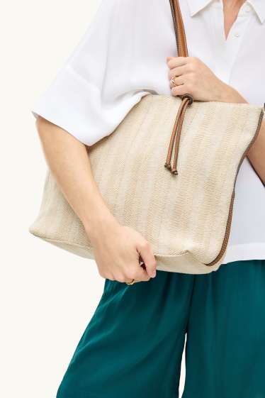 Dámské - Velká kabelka shopper - béžová