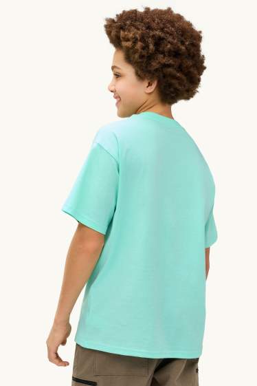Enfants garçons - Lot de 2 - Skate - T-shirt - turquoise