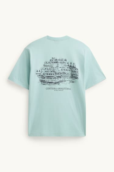 Men - T-shirt - relaxed fit - light blue