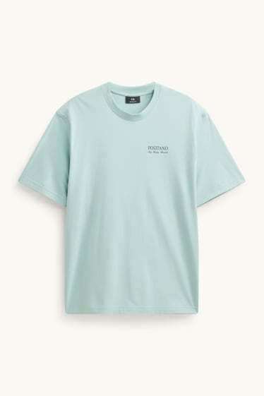 Men - T-shirt - relaxed fit - light blue