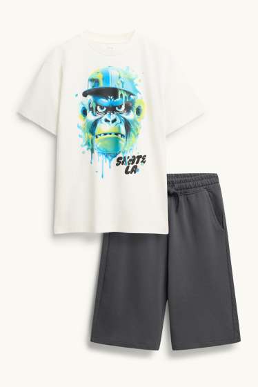 Niños - Conjunto - blanco / gris