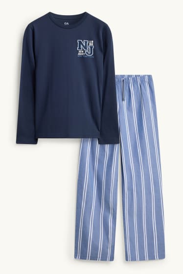 Kinder Buben - New Jersey - Pyjama - 2 teilig - blau