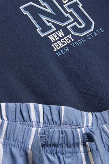 Kinder Buben - New Jersey - Pyjama - 2 teilig - blau