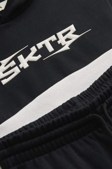 Kinder Buben - Set - Hoodie und Jogginghose - 2 teilig - schwarz