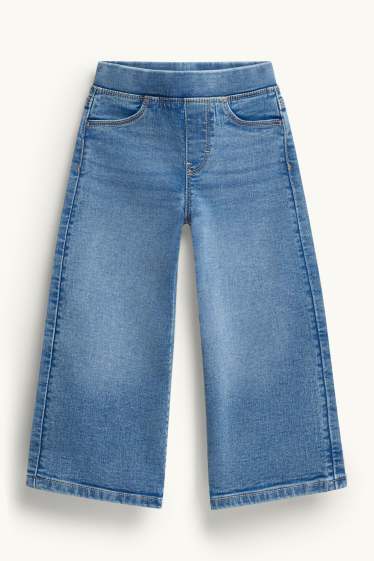 Copii - Fete - Inimă - multipack 2 perechi - wide leg jeggings - denim-albastru
