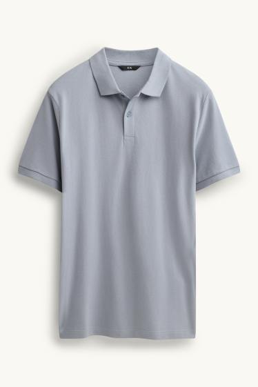 Men - Polo shirt - regular fit - gray