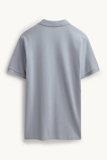 Men - Polo shirt - regular fit - gray