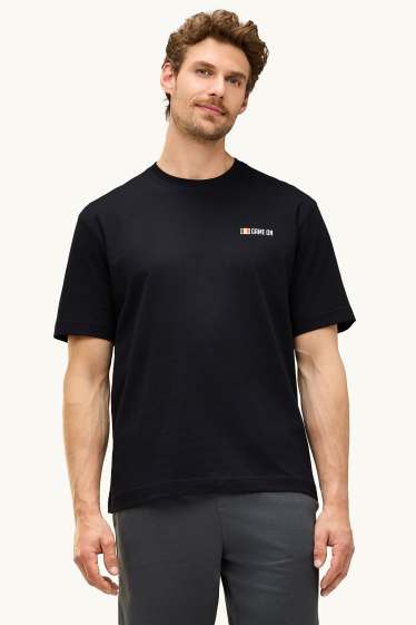 Herren - T-Shirt - Belgien - Relaxed Fit - schwarz