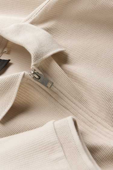 Hommes - Polo - regular fit - finition texturée - gris clair