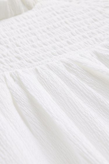 Kinder Mädchen - Musselin-Bluse - weiß