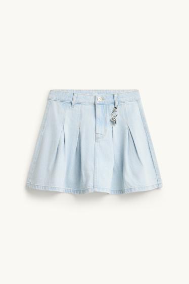 Children Girls - Denim skirt - denim-light blue