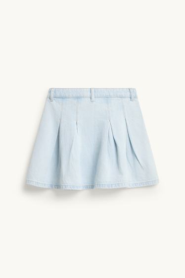 Children Girls - Denim skirt - denim-light blue