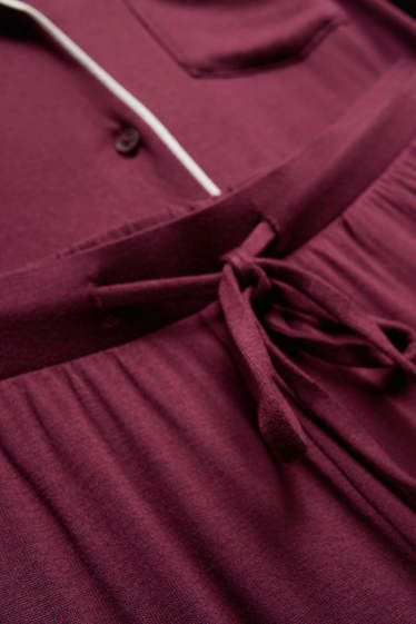 Femei - Pijama din viscoză - bordo