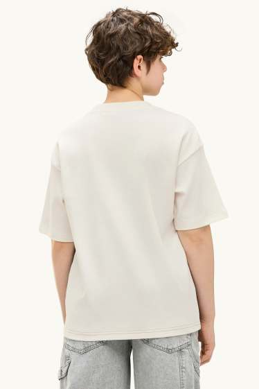 Enfants garçons - Skate - T-shirt - blanc / beige