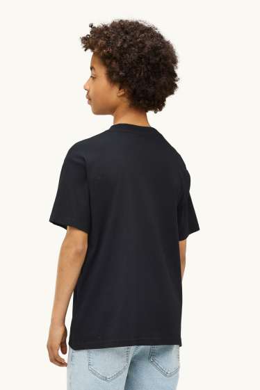 Children Boys - Multipack of 2 - football - short sleeve T-shirt - black
