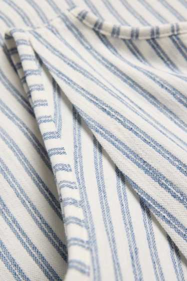 Dames - Topje - wit / blauw