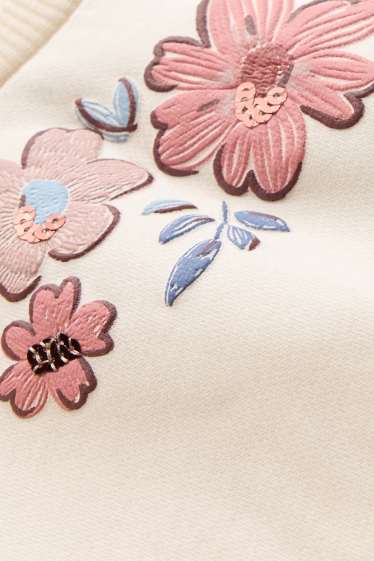 Nena - Flors - conjunt - dessuadora i faldilla texana - 2 peces - blau/crema