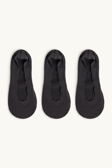 Femmes - Lot de 3 paires - chaussinettes - noir