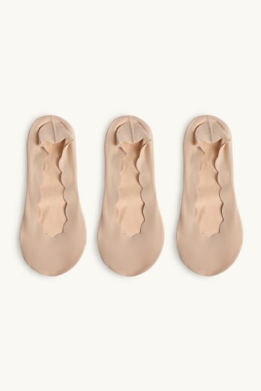 Women - Multipack of 3 - footsies - beige